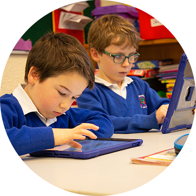 children using tablet computers